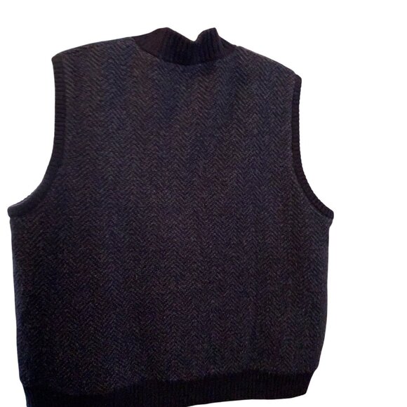 Pendleton Men’s Sweater Vest Full-Zip 100% Washable Wool Blue Fleece Large Fall - Picture 6 of 7